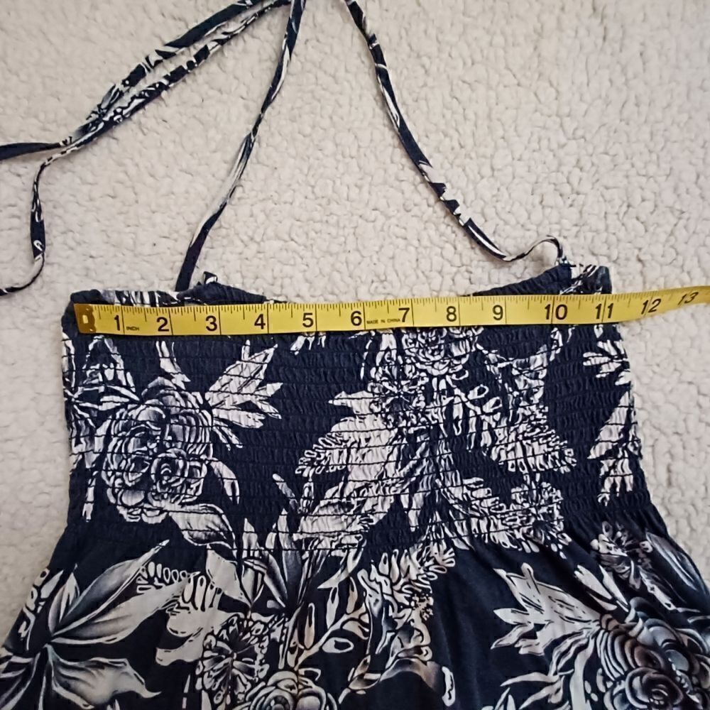LOGG By H&M Navy blue floral top Size S - Picture 4 of 4